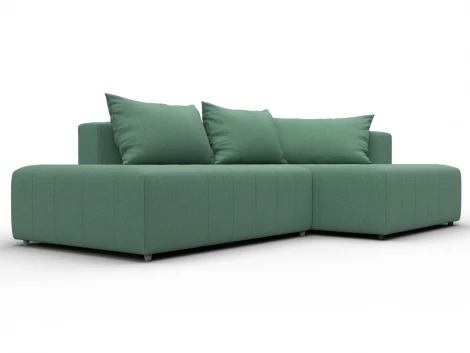 Диван угловой Лига-103 НПБ угол правый (ДСП,Брус,Фанера,Рогожка/Зеленый) Лига Диванов 134813