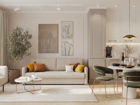 РИМИНИ Диван прямой бежевый D1 furniture арт.AAA4046010