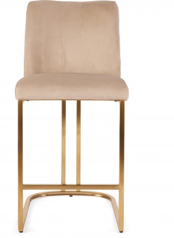 Стул барный Пресли BC-3024, бежевый/матовое золото IST-CASA