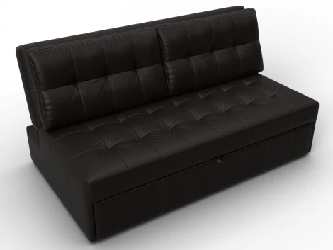 Диван прямой Лига-107 (160) (ЛДСП,Брус,Фанера,Экокожа/Коричневый) Лига Диванов 134933