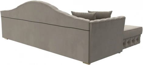 Диван угловой Артис левый угол (Бежевый/Микровельвет) Лига Диванов арт.121594L