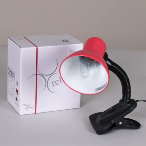 Офисная настольная лампа на прищепке Reluce 00108-0.7-01 PINK