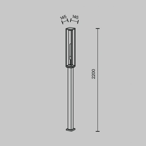 Наземный уличный светильник Maytoni Cell O452FL-01GF3 (220V, IP54)