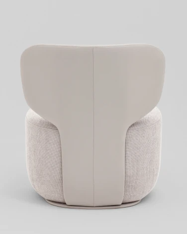 Кресло Спейс спинка экокожа, сиденье шенилл светло-серый Stool Group УТ000042297