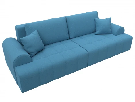 Диван прямой Лига-080 (ДСП/Пластик/Рогожка/Голубой) Лига Диванов 131112