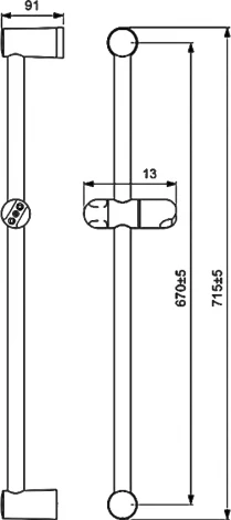 Душевая штанга Vidima ВидимаФреш M BA195AA