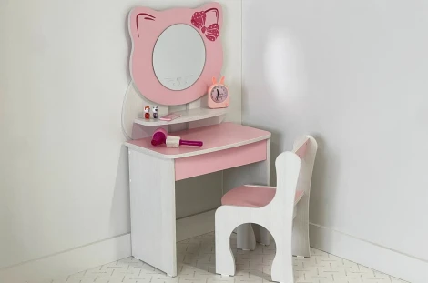 Набор детский Котенок Mebelson (ЛДСП/Белый,Розовый) арт.MK-0016.2067