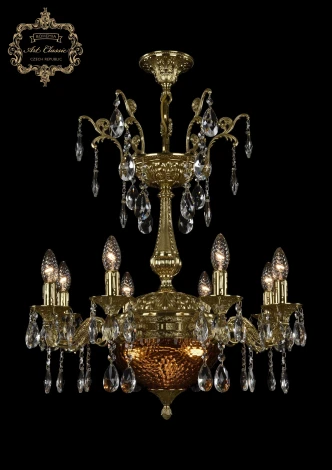 Подвесная люстра Art Classic 31.19 31.19.8.CK125SP.250SP.G.Sp.Amber.1C