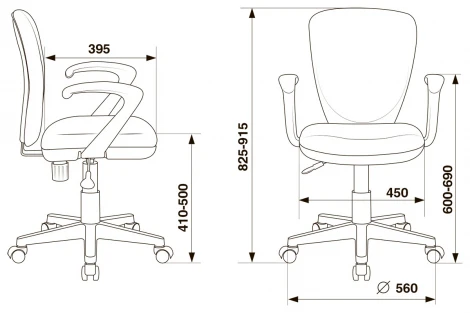 Кресло детское Бюрократ KD-W10AXSN песочный Sticks 02 крестовина пластик пластик белый