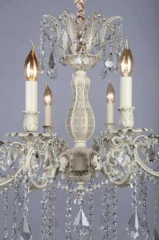 Подвесная люстра Omnilux Taranto OML-74403-08 (220V, на цепи, подсвечник, свеча)