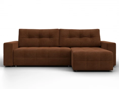 Диван угловой Лига-122 угол универсальный (ДСП,Брус,Велюр/Терракотовый) Лига Диванов 137610