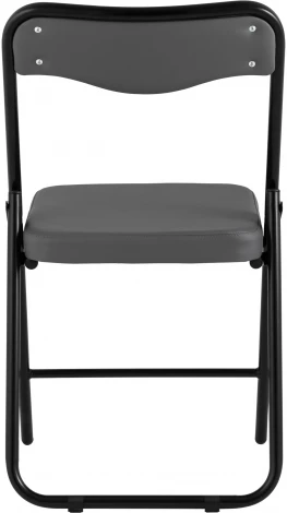 Складной стул Stool Group Джонни экокожа серый каркас черный матовый УТ000035362