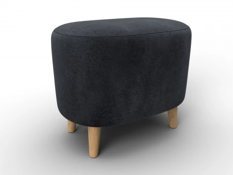 Пуф 003 (ДСП,Фанера/Дерево/Велюр/Темно-серый) Лига Диванов 132361