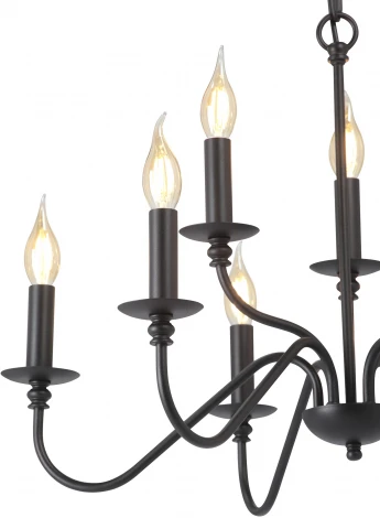 Подвесная люстра Vitaluce V1865-1/9 (220V, на цепи, подсвечник, свеча)