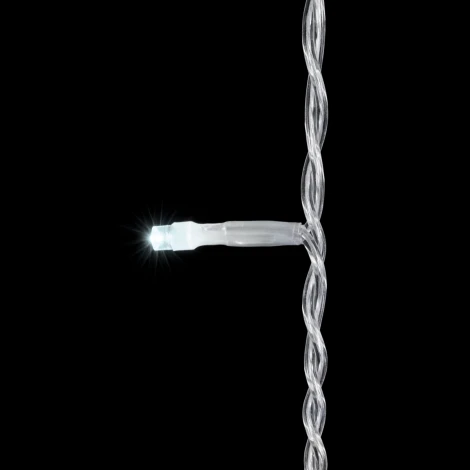 Гирлянда Бахрома 3,1 x 0,5 м Белая с Мерцанием Белого Диода 220В, 150 LED, Провод Прозрачный ПВХ, IP54