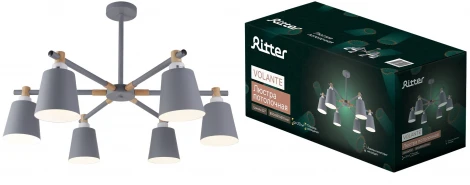 Потолочная люстра на штанге Ritter Volante 52444 1