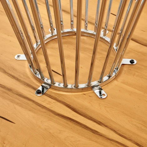 Стол Bradex Home Liverpool диам.110см, шпон орех лучевой набор, с хромированными ножками (RF 0519)