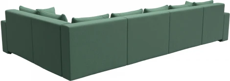 Диван П-образный Майами левый угол (Зеленый/Рогожка) Лига Диванов арт.123253L