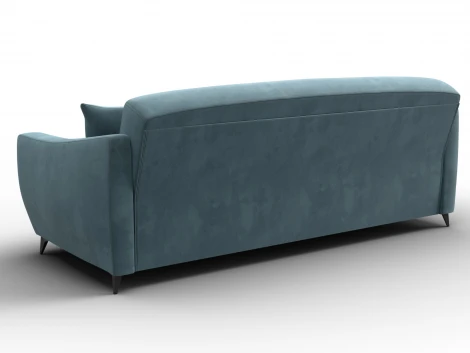 Диван-книжка Лига-095 НПБ (ДВП,ДСП,ЛДСП,Брус,Фанера,ЛДВП/Металл/Велюр/Бирюзовый) Лига Диванов 132532