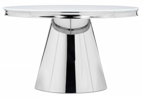 Стеклянный стол Woodville Bloss белый 15306