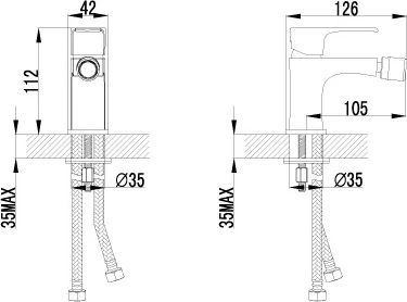 Смеситель Lemark plus Factor LM1608C для биде