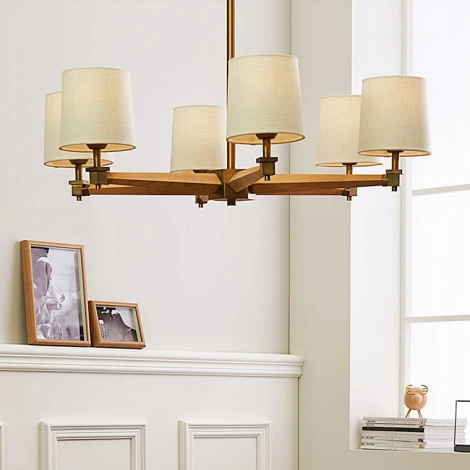 Потолочная люстра на штанге Jorgenson D85 White/Dark Wood By ImperiumLoft Stavra01 (220V)