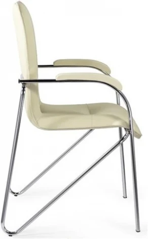 Кресло King Style модель "Самба КС 1" арт.РМК 000,457, кож зам крем локти дерево светлое