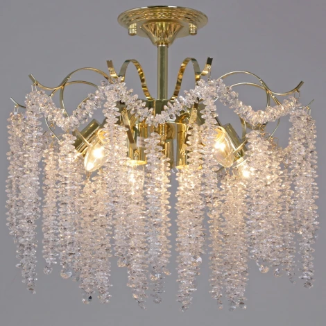 Потолочная люстра хрустальная на штанге Reluce 02384-0.3-6+3 FFG (220V)