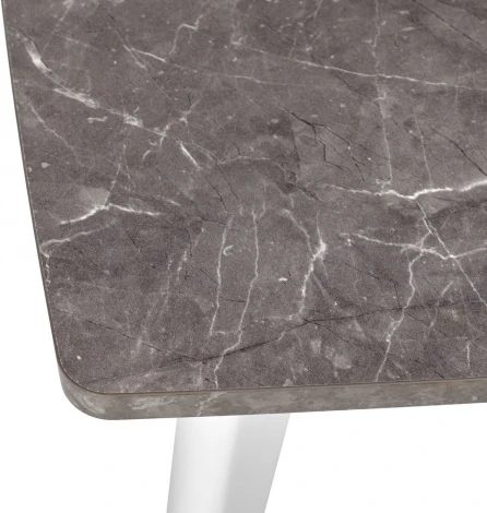 Стол Bradex Home Oslo раскладной 120-160x80x76см, Мрамор Сиена, белый (RF 0585)