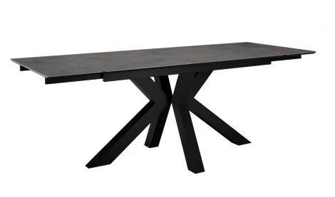 Стол DikLine SFE160 Керамика мрамор Бронза/подстолье черное/опоры черные (2 уп.) 00-00074554 00-00074554