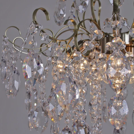 Потолочная люстра хрустальная на штанге Reluce 67030-0.3-600A AB