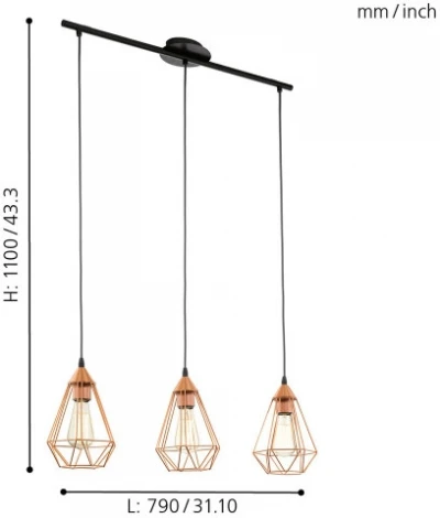 Подвесной светильник Eglo Tarbes 94195 (220V, на проводе)