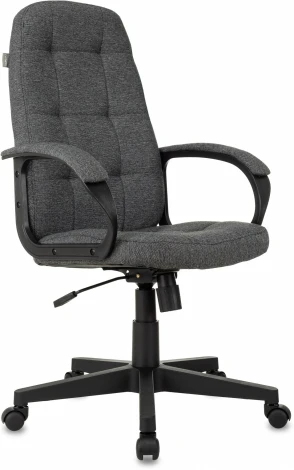 Кресло руководителя Бюрократ CH 002 Fabric серый 3C1 крестов. пластик