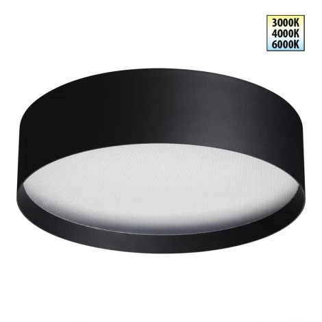 Светильник накладной светодиодный с переключ. цв. температуры Novotech Orbis 359601 черный IP20 LED 36W 220-240V 3000К\4000К\6000К