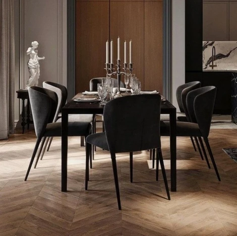 Стул Albert (Альберт), бархат серый 27 Top Concept 75047