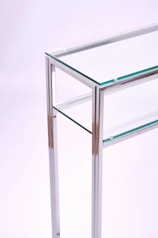 Консольный стол AllConsoles 1042-CS clear серебряный