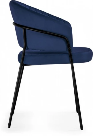 Стул на металлокаркасе Лео (Лео синий brandy light 8 / черный) Woodville арт.592483