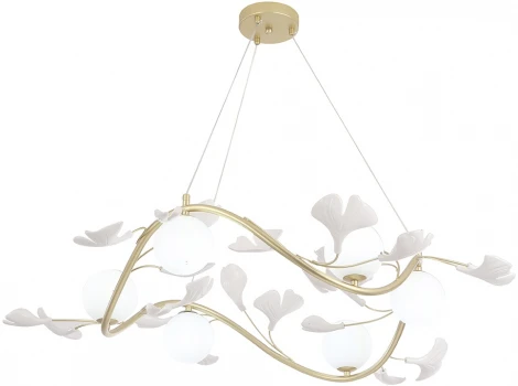 Подвесной светильник Crystal Lux COLIBRI SP6 GOLD (220V, на тросе, шар, лепестки)