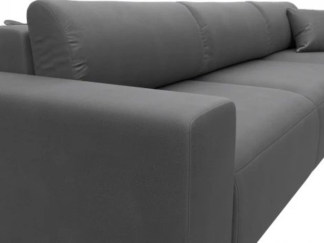 Диван угловой Лига-036 НПБ Классик Лонг правый угол Лига Диванов (Замша) арт.127801