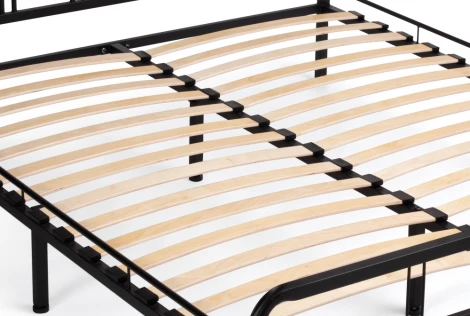 Полутораспальная кровать Woodville Рейк 120х200 черная 403023