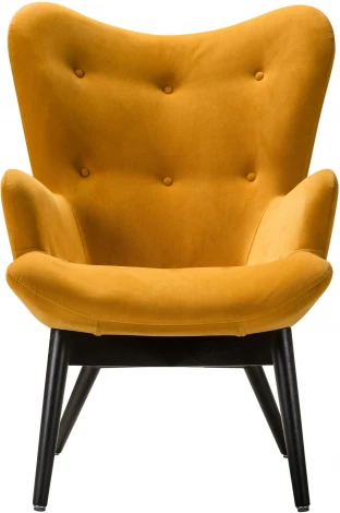 Кресло Хайбэк желтый/венге R-Home арт.4101060120h_Sun_венге