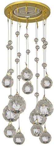 Встраиваемый светильник хрустальный Dio D'Arte Osimo Gold GU10.5.14.8.104 G (220V, круглые)