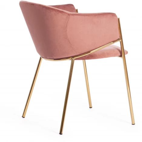 Кресло KRONOS (mod. 8158) металл/вельвет, коралловый/золотые ножки, V062-23 Tetchair 19162