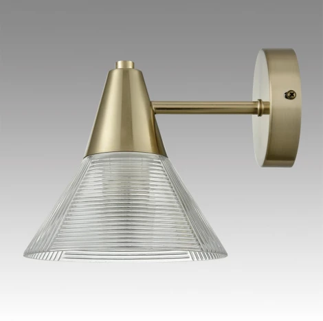 Бра Lumion Corne 6596/1W латунь титаниум/прозрачный, металл/стекло E27 1*60W 220V