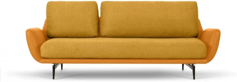 Диван Ispani трехместный ОГОГО (арт.786863), (Ткань,Экокожа/Оранжевый)