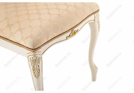 Стул Woodville Руджеро патина золото / бежевый комби 318603