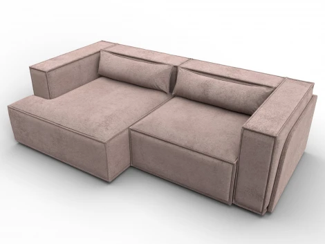 Диван угловой Лига-061 угол левый (ДСП,Брус,Фанера,Велюр/Бежевый) Лига Диванов 131150L