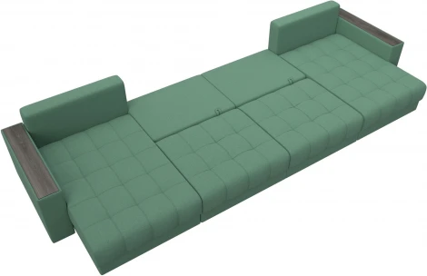Диван П-образный с декором Лига-049 НПБ Лонг Лига Диванов (Рогожка) арт.128556