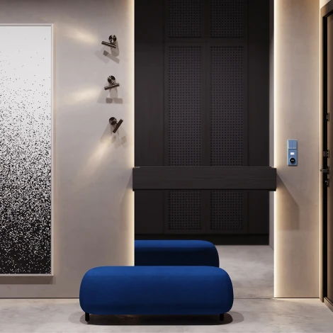 Клавиши для выключателя/переключателя двухклавишного с подсветкой (деним) Voltum S70 VLS000415