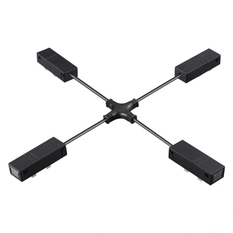 Гибкий токопроводящий соединитель "X" Novotech Vector 135315 черный IP20 90-240V